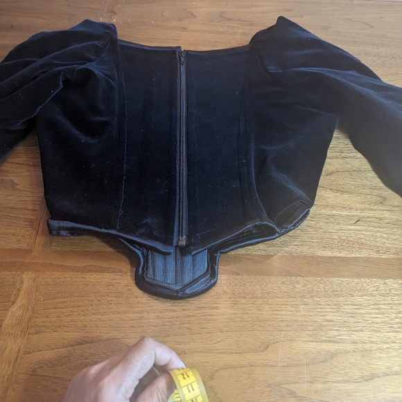 Vivienne Westwood Corset Black Velvet Long sleeves size 14 UK Medium US - Picture 3 of 14